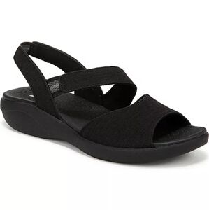 LifeStride Bzees Air Step Blach Peep Toe Comfort Sandals 7 M